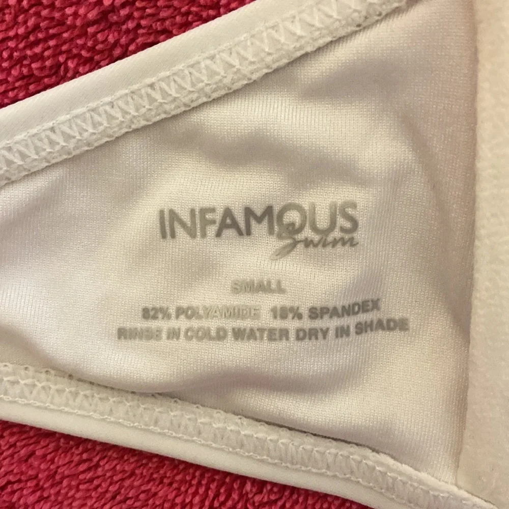 Infamous Swim Bandeau Top- white- small - Picture 3 of 6